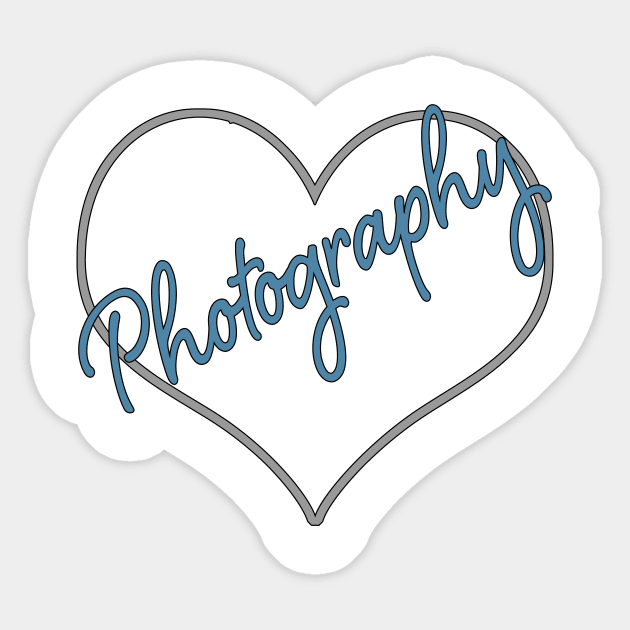 Love Photography heart and script Sticker by Carrie T Designs